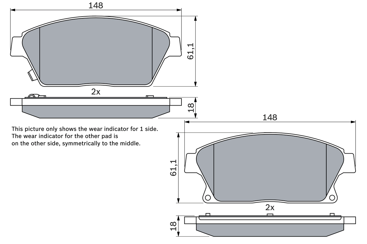 Brake Pad Set, disc brake 0 986 494 434