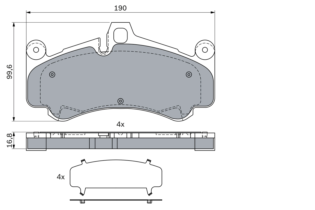 Brake Pad Set, disc brake 0 986 424 067