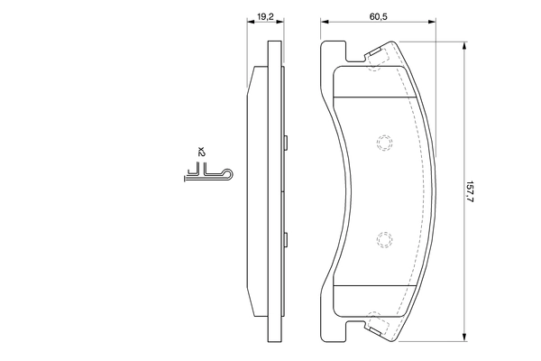 Brake Pad Set, disc brake 0 986 424 823
