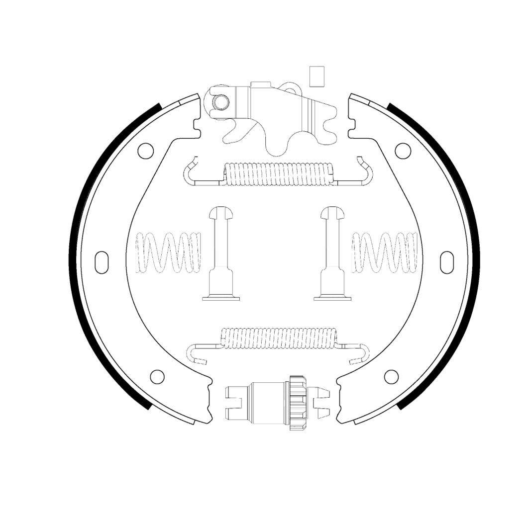 BOSCH 0 204 113 804 Brake Shoe Set, parking brake