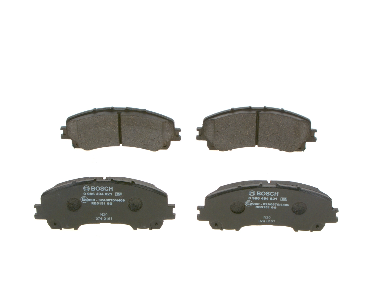 Brake Pad Set, disc brake 0 986 494 821