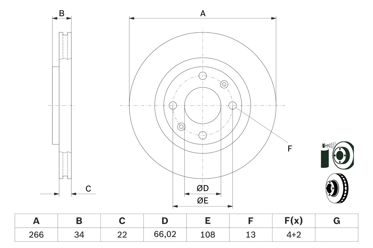 BOSCH 0 986 478 618 Brake Disc