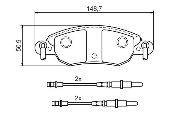Brake Pad Set, disc brake 0 986 424 598
