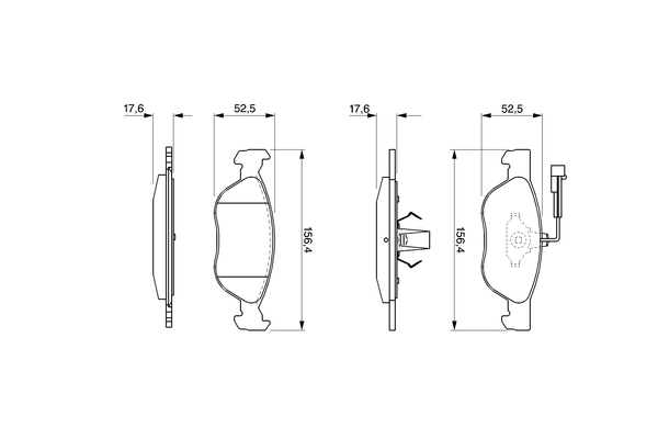 Brake Pad Set, disc brake 0 986 424 510