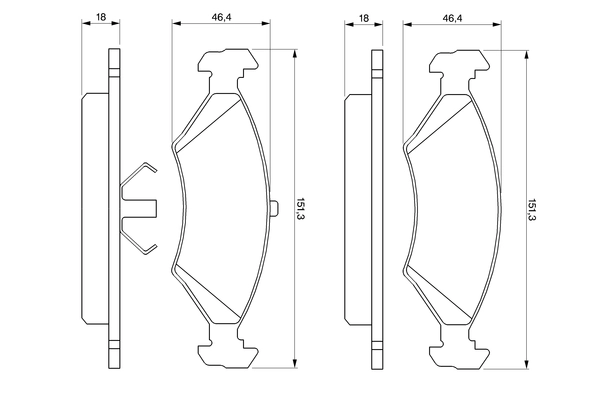 Brake Pad Set, disc brake 0 986 466 402