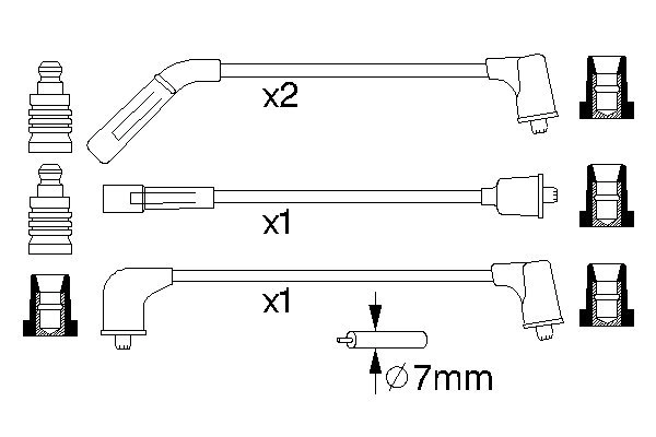 BOSCH 0 986 356 988 Ignition Cable Kit