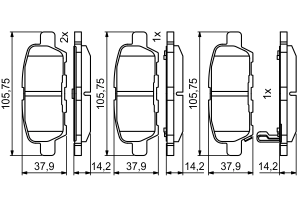 Brake Pad Set, disc brake 0 986 494 861