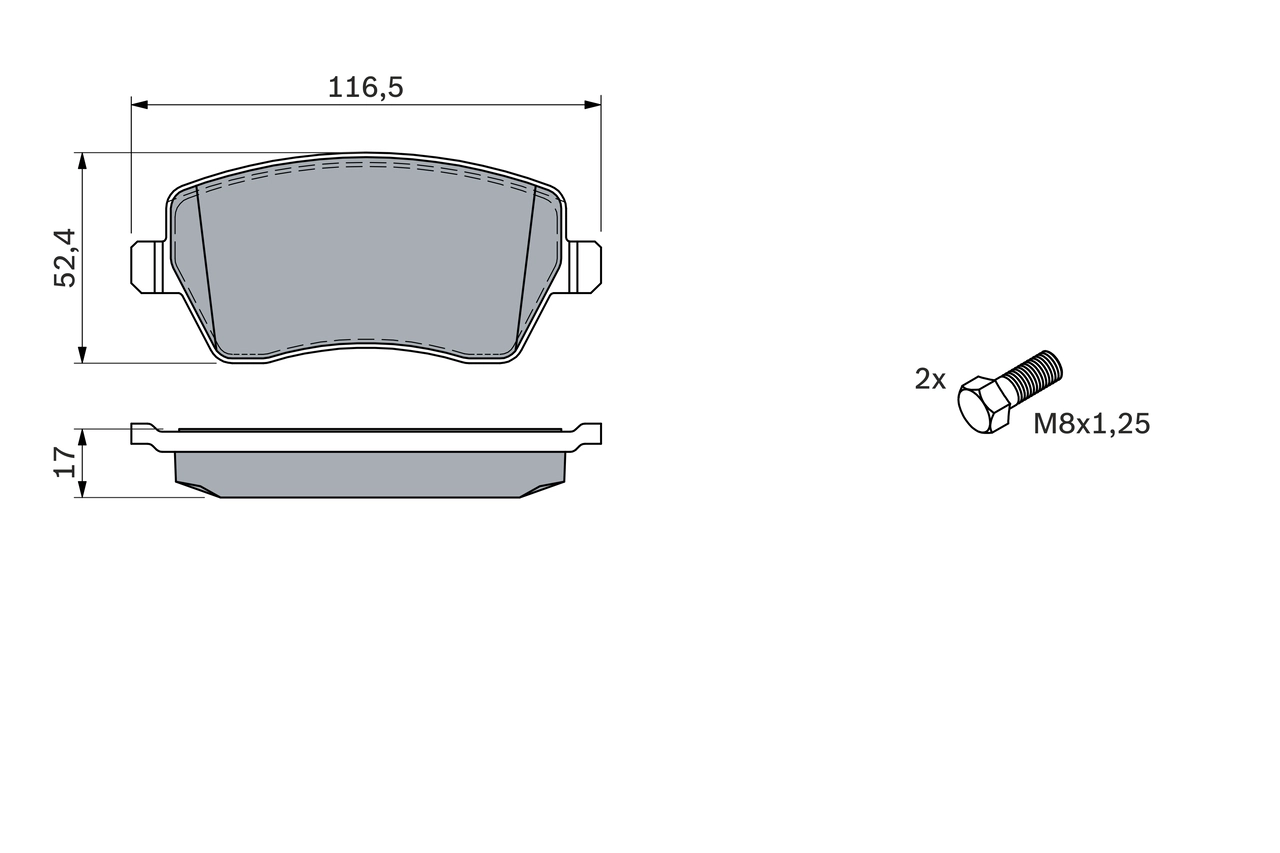 Brake Pad Set, disc brake 0 986 424 795