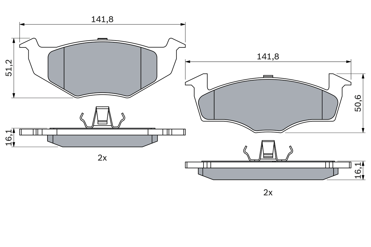 Brake Pad Set, disc brake 0 986 494 005