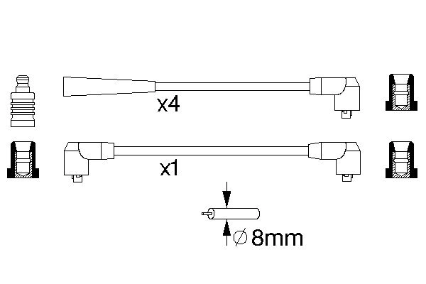 Ignition Cable Kit 0 986 356 726