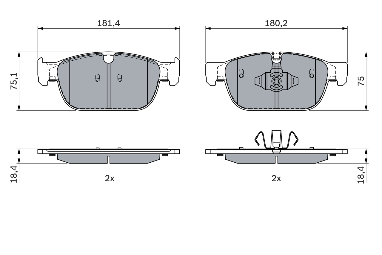 Brake Pad Set, disc brake 0 986 424 599