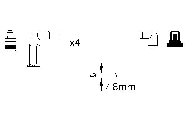 BOSCH 0 986 356 738 Ignition Cable Kit