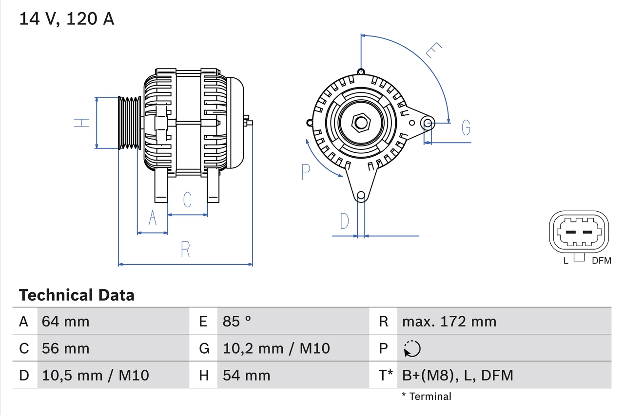 BOSCH 0 986 049 990 Alternator