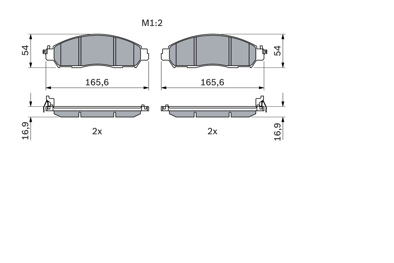 Brake Pad Set, disc brake 0 986 424 837