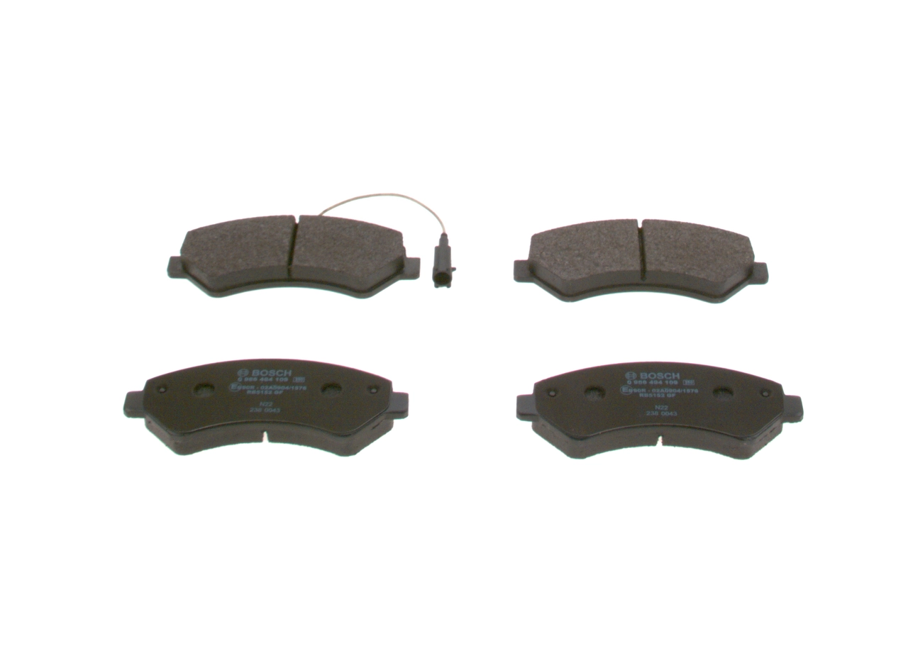 Brake Pad Set, disc brake 0 986 494 109
