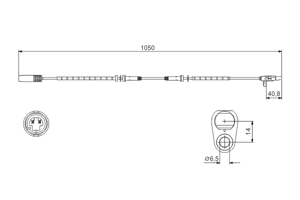 Sensor, wheel speed 0 986 594 512