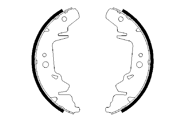 BOSCH 0 986 487 659 Brake Shoe Set