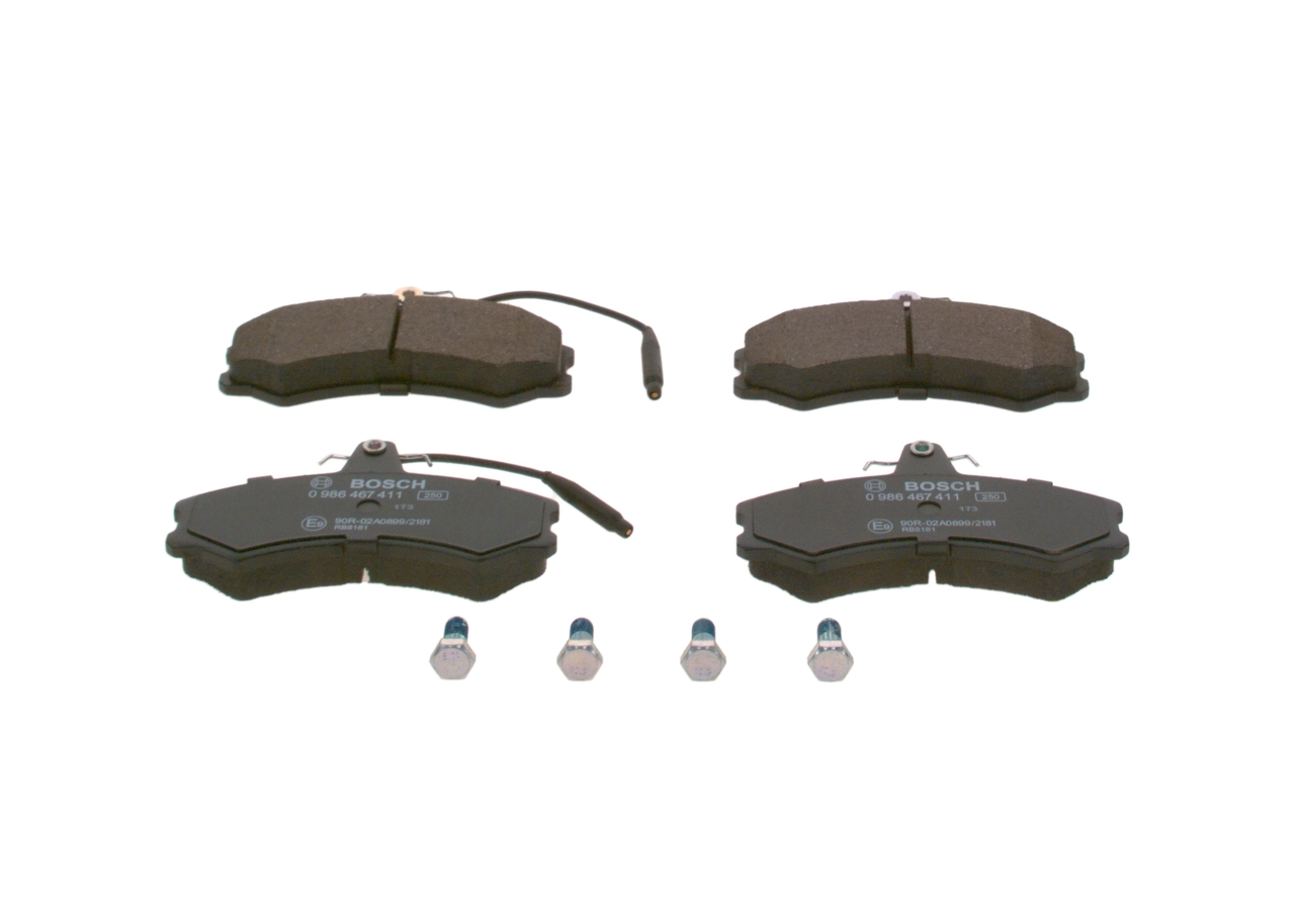 Brake Pad Set, disc brake 0 986 467 411