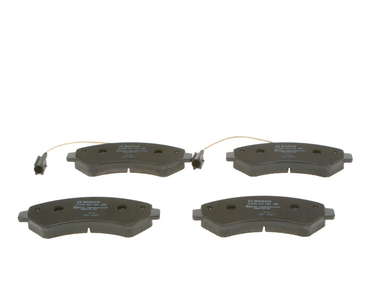 Brake Pad Set, disc brake 0 986 494 799