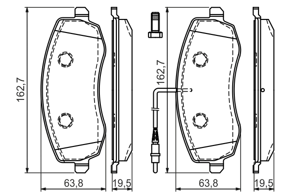 Brake Pad Set, disc brake 0 986 494 385
