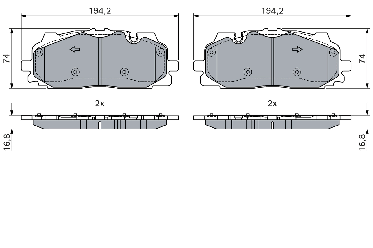 Brake Pad Set, disc brake 0 986 424 429