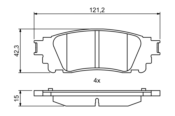 Brake Pad Set, disc brake 0 986 494 822