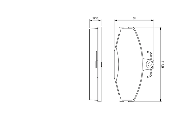 Brake Pad Set, disc brake 0 986 424 373
