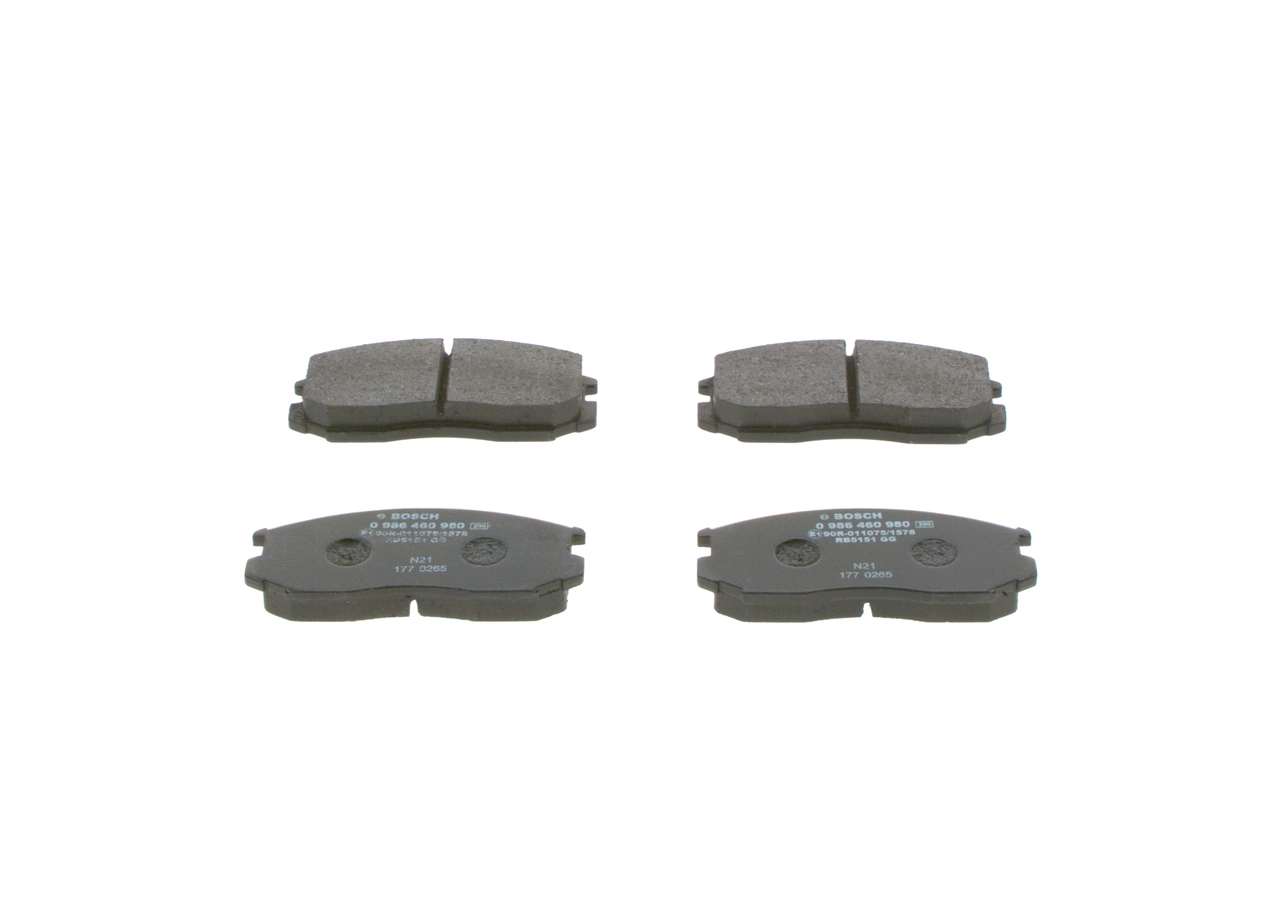 Brake Pad Set, disc brake 0 986 460 980