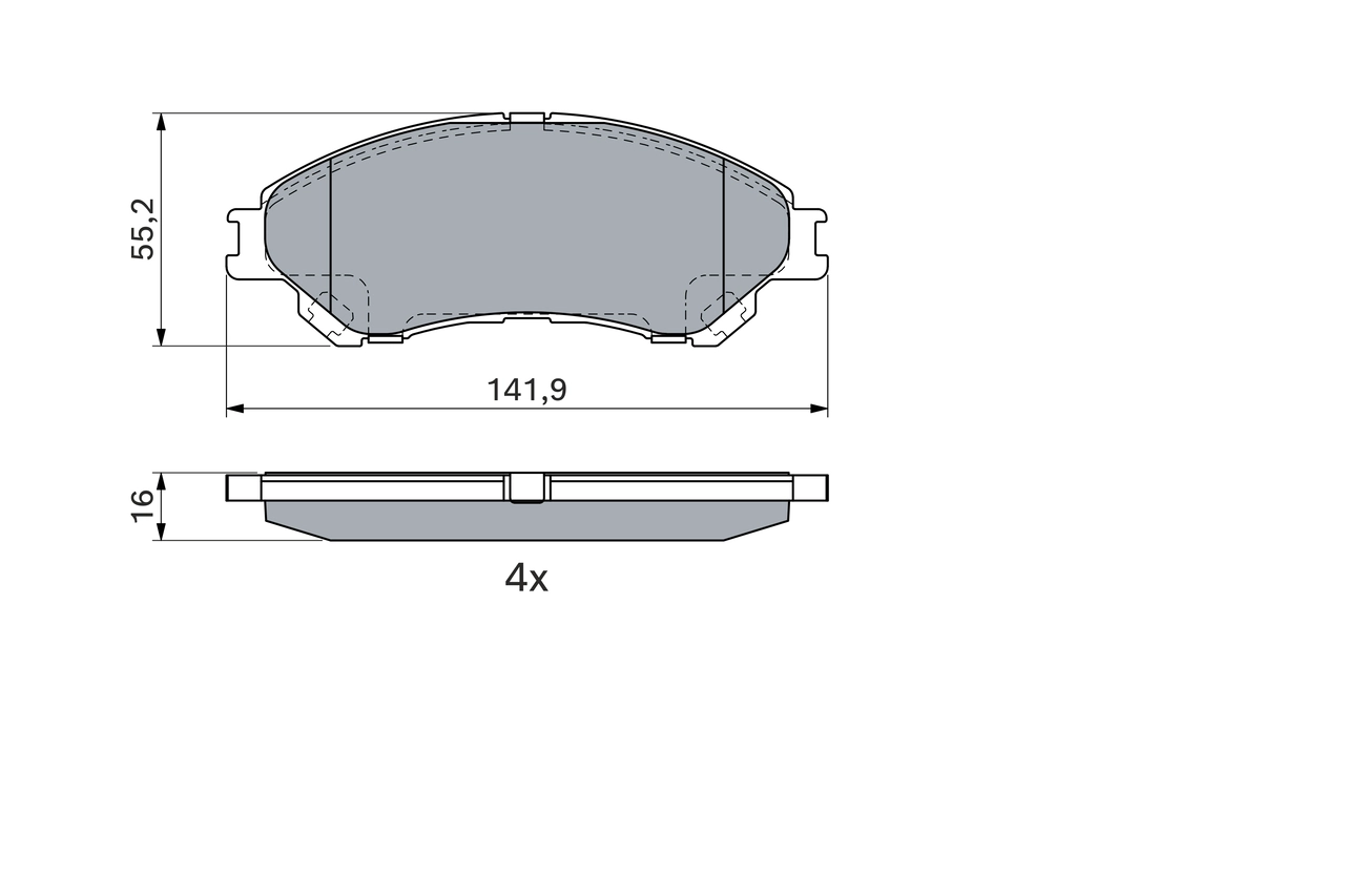 Brake Pad Set, disc brake 0 986 494 936