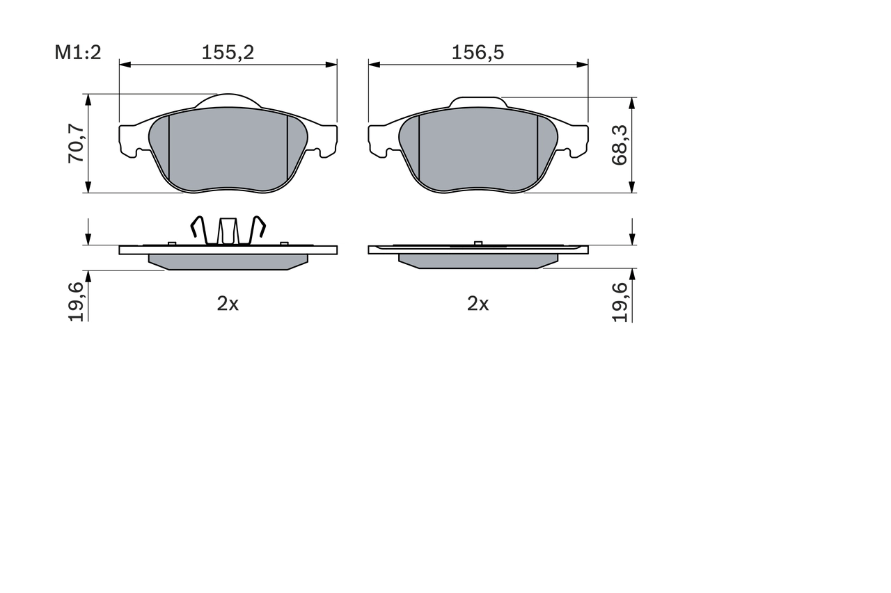 Brake Pad Set, disc brake 0 986 494 033