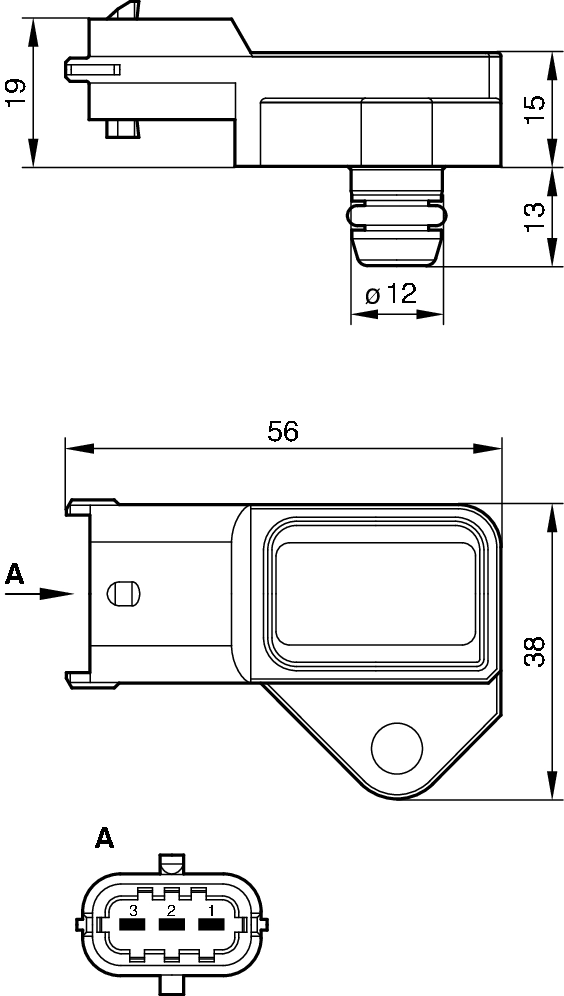 Sensor, Tekanan Rangsangan 0 281 002 487