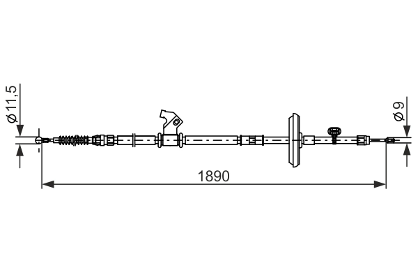 Cable Pull, parking brake 1 987 482 885