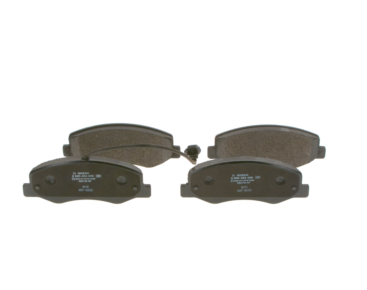 Brake Pad Set, disc brake 0 986 494 499