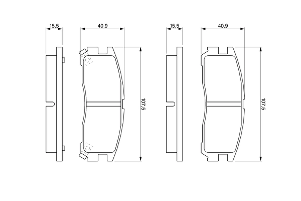 Brake Pad Set, disc brake 0 986 461 145