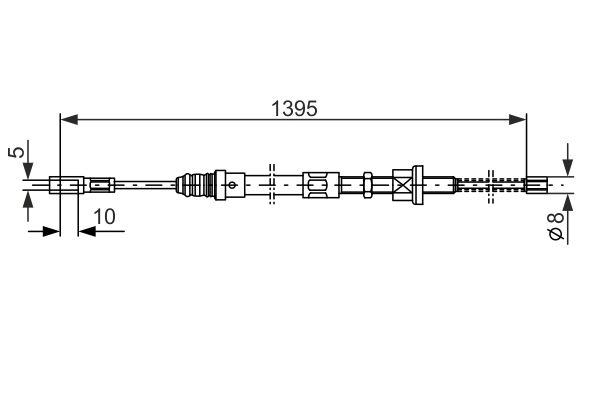 BOSCH 1 987 477 485 Cable Pull, parking brake
