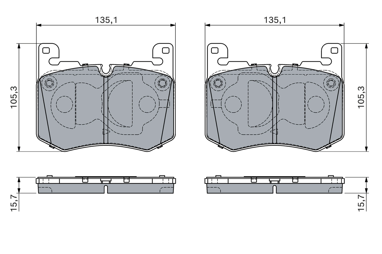 Brake Pad Set, disc brake 0 986 460 156