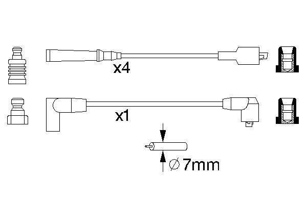 BOSCH 0 986 356 866 Ignition Cable Kit