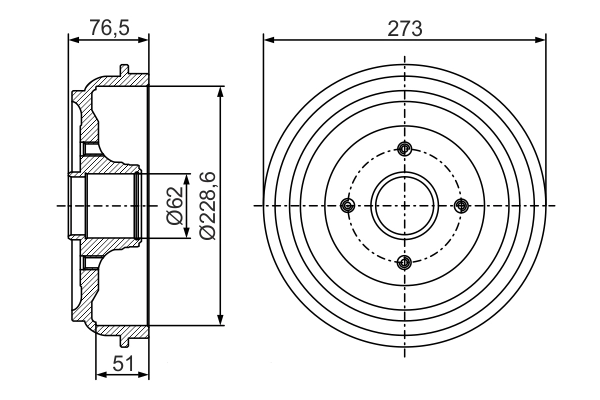 Brake Drum 0 986 477 282