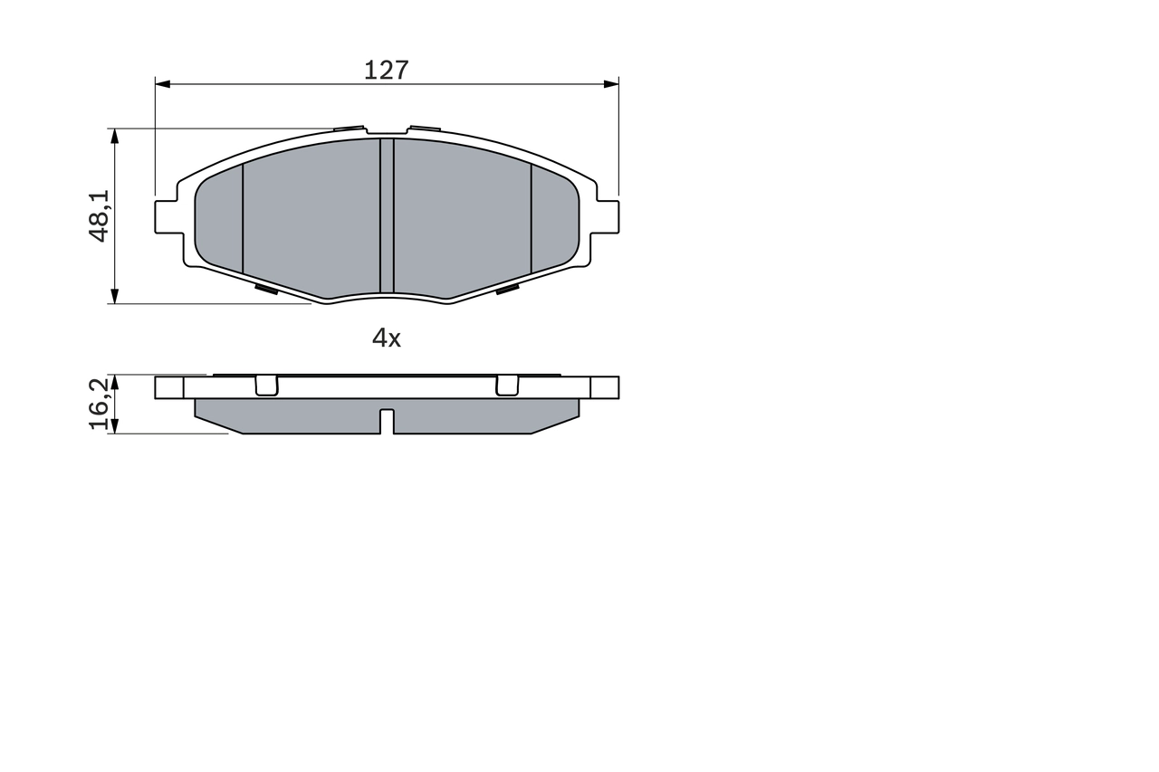 Brake Pad Set, disc brake 0 986 424 512