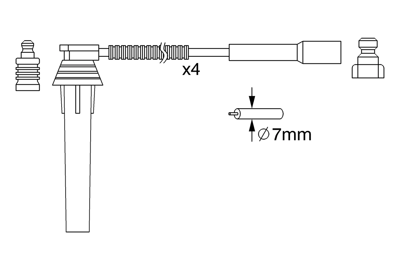 Ignition Cable Kit 0 986 357 052