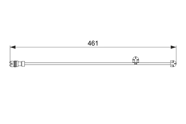Warning Contact, brake pad wear 1 987 474 558