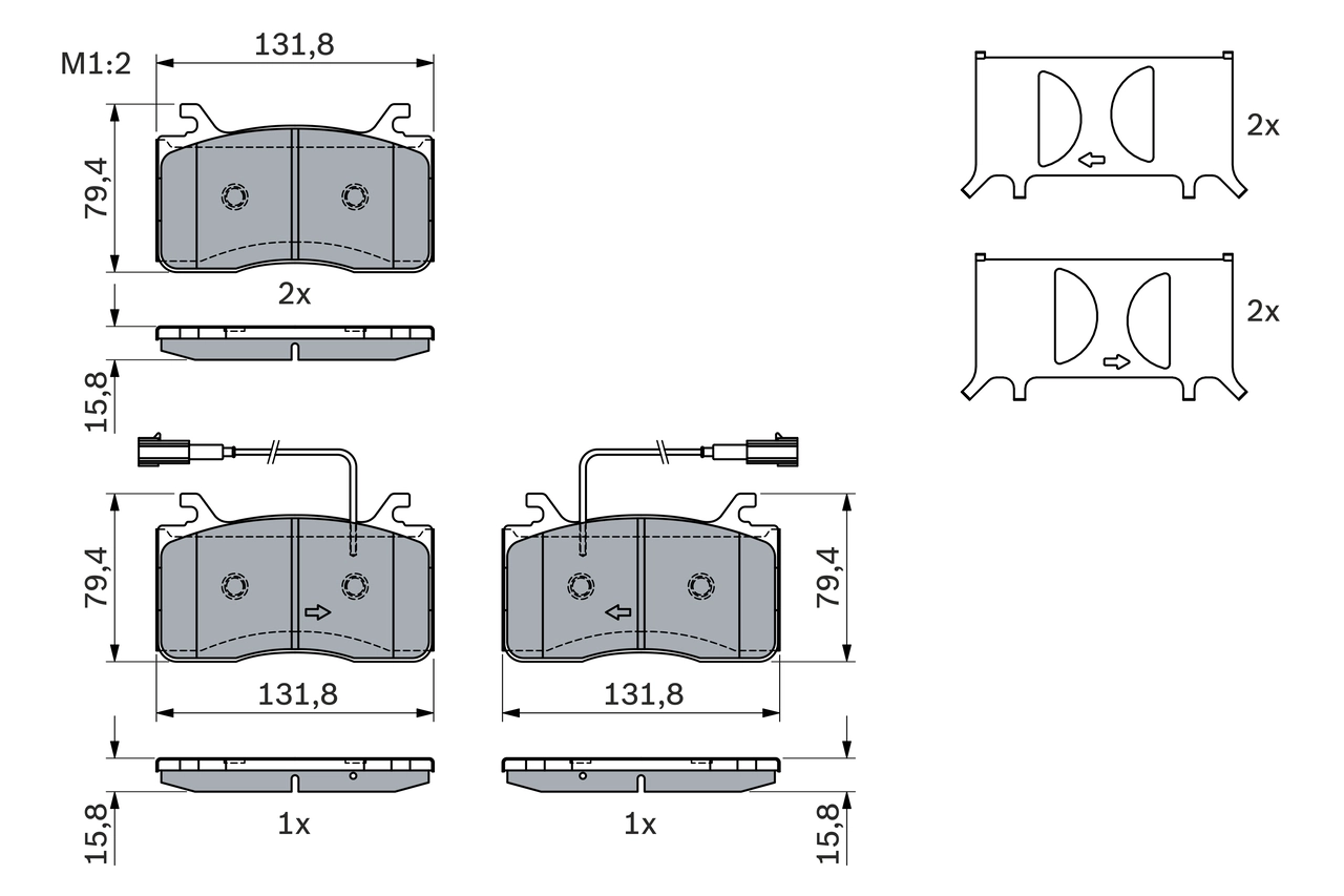 Brake Pad Set, disc brake 0 986 424 390