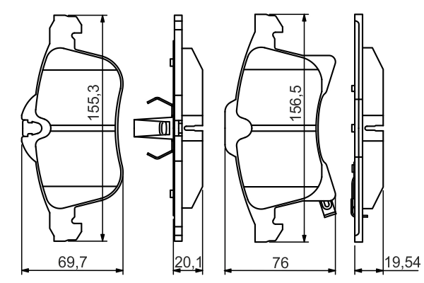 BOSCH 0 986 494 513 Brake Pad Set, disc brake