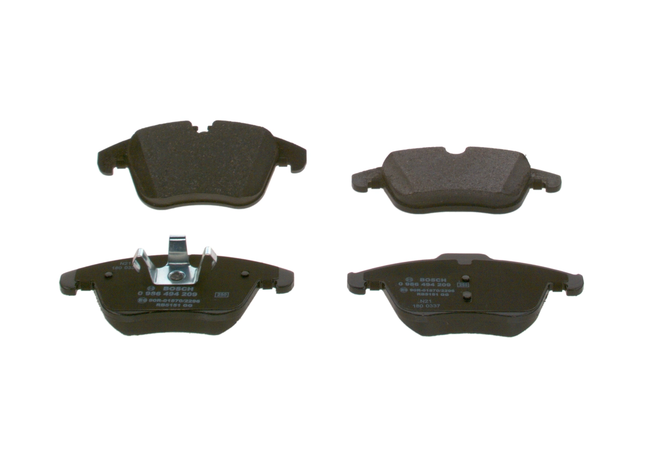 Brake Pad Set, disc brake 0 986 494 209
