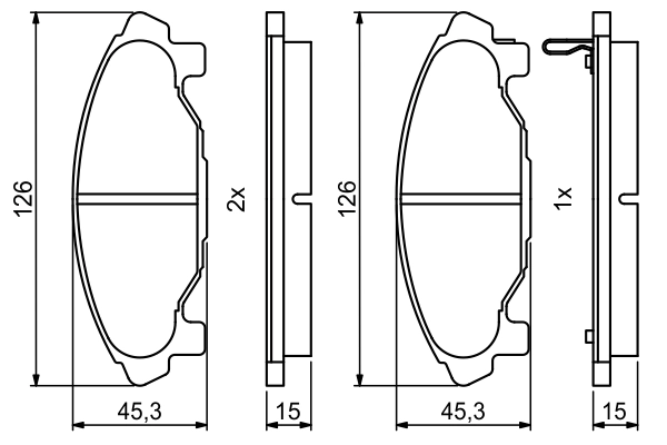 BOSCH 0 986 494 853 Brake Pad Set, disc brake