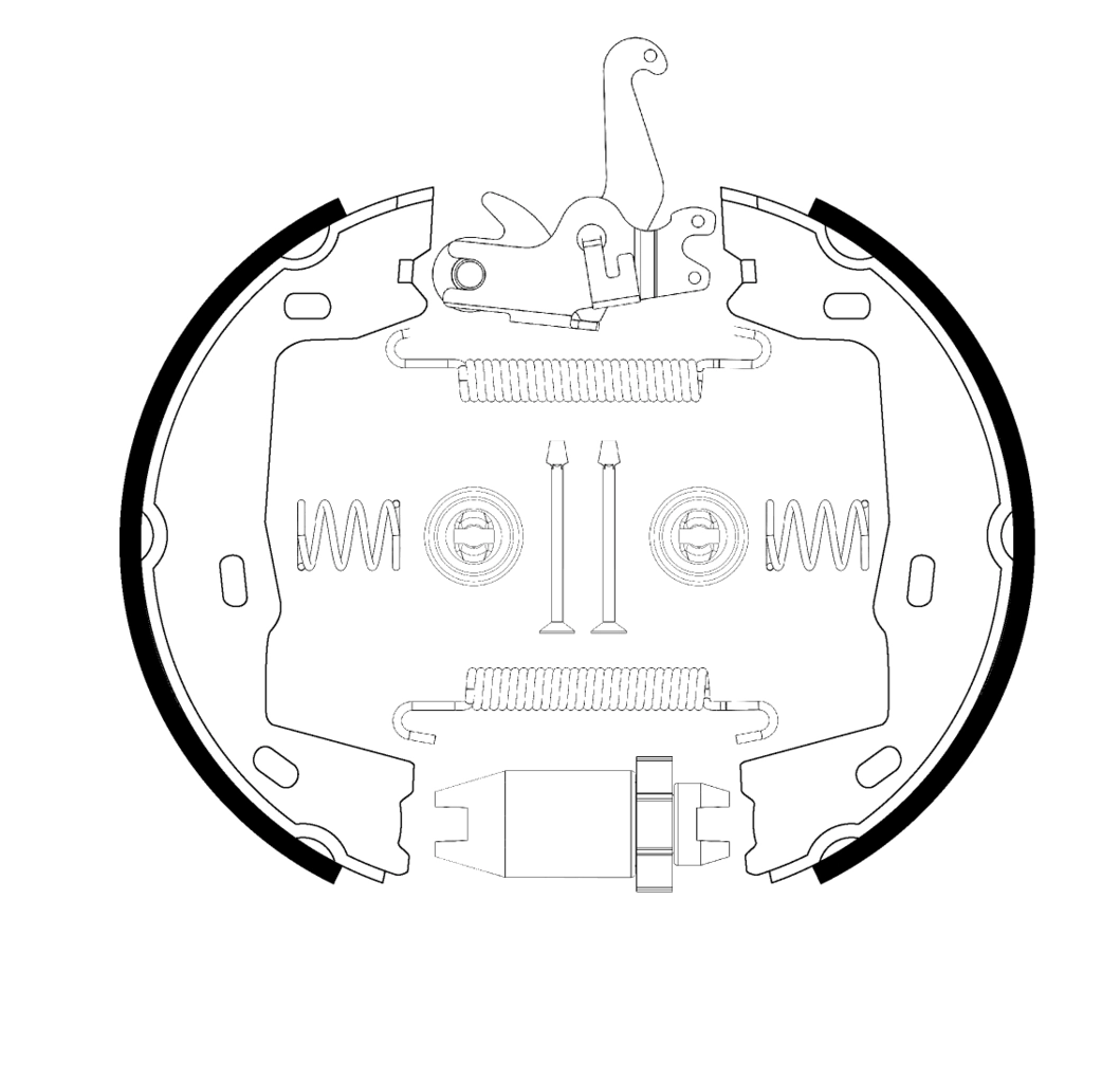 BOSCH 0 204 113 824 Brake Shoe Set, parking brake