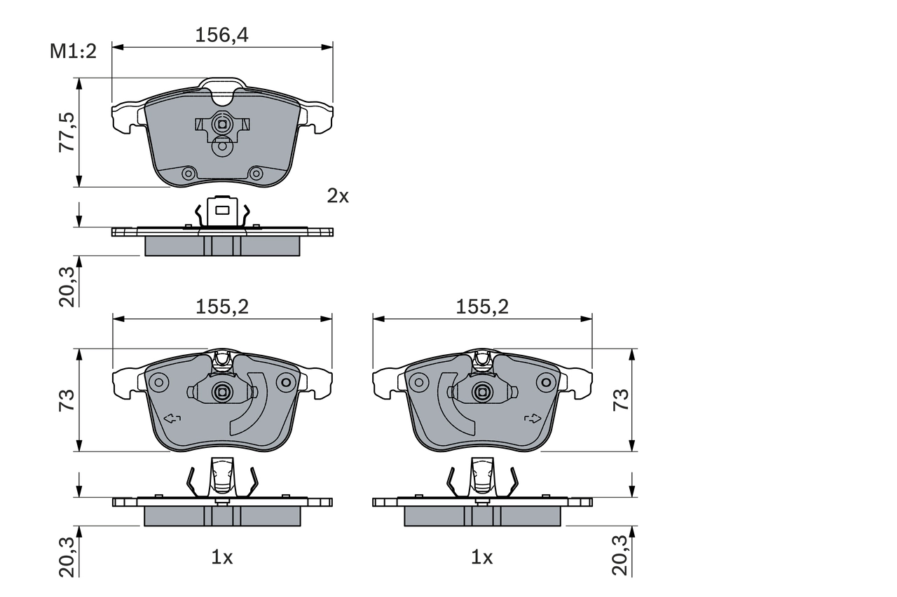 Brake Pad Set, disc brake 0 986 494 959
