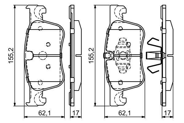 Brake Pad Set, disc brake 0 986 494 695