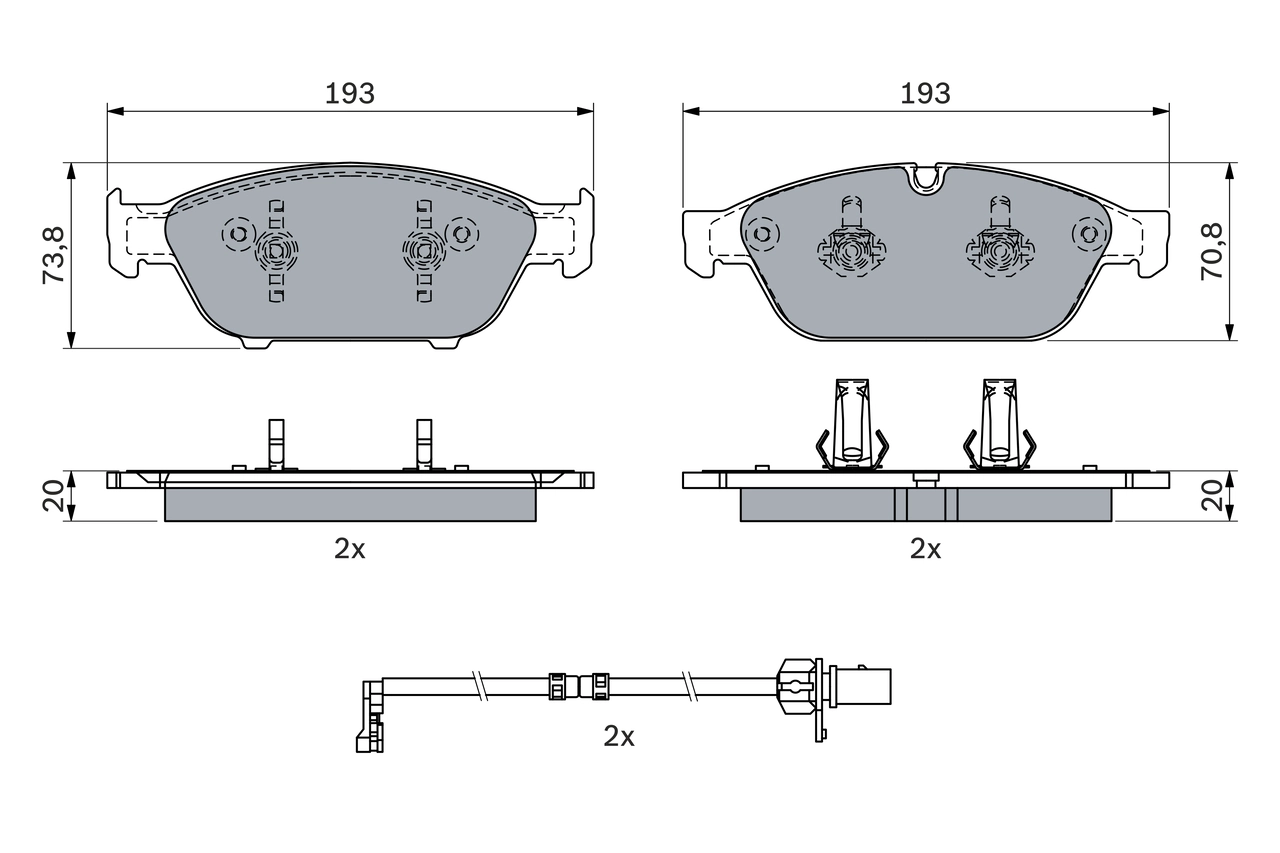 Brake Pad Set, disc brake 0 986 494 987