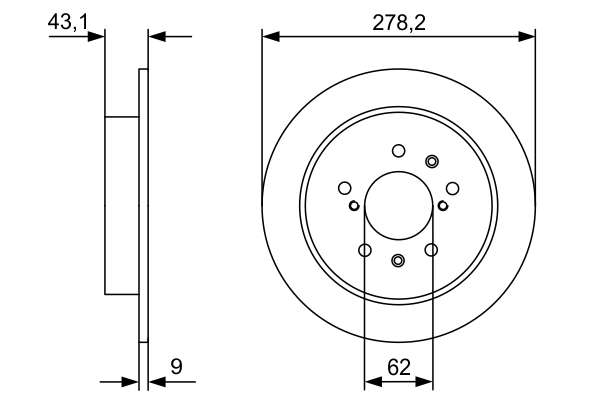 BOSCH 0 986 479 D34 Brake Disc